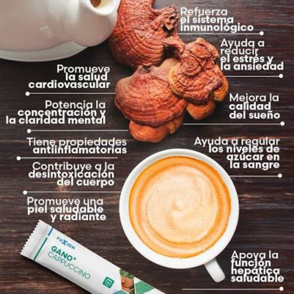 GANO+CAPPUCCINO DE FUXION (Refuerza tu sistema inmune y Protege el hígado)