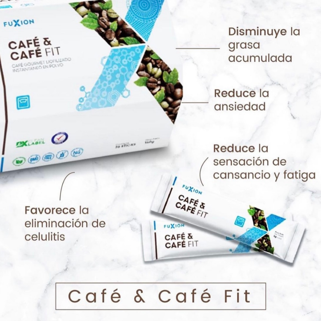 CAFÉ & CAFÉ FIT DE FUXION (Equilibra tu glucosa, Controla tu apetito y Cuida tu peso)
