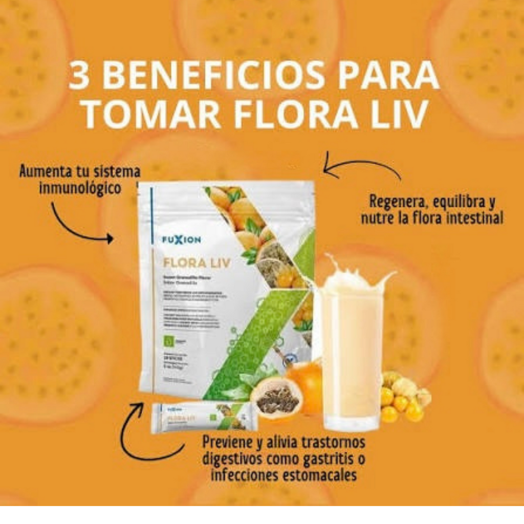 FLORA LIV DE FUXION (Probióticos Para Gastritis y Helicobacter Pylori)