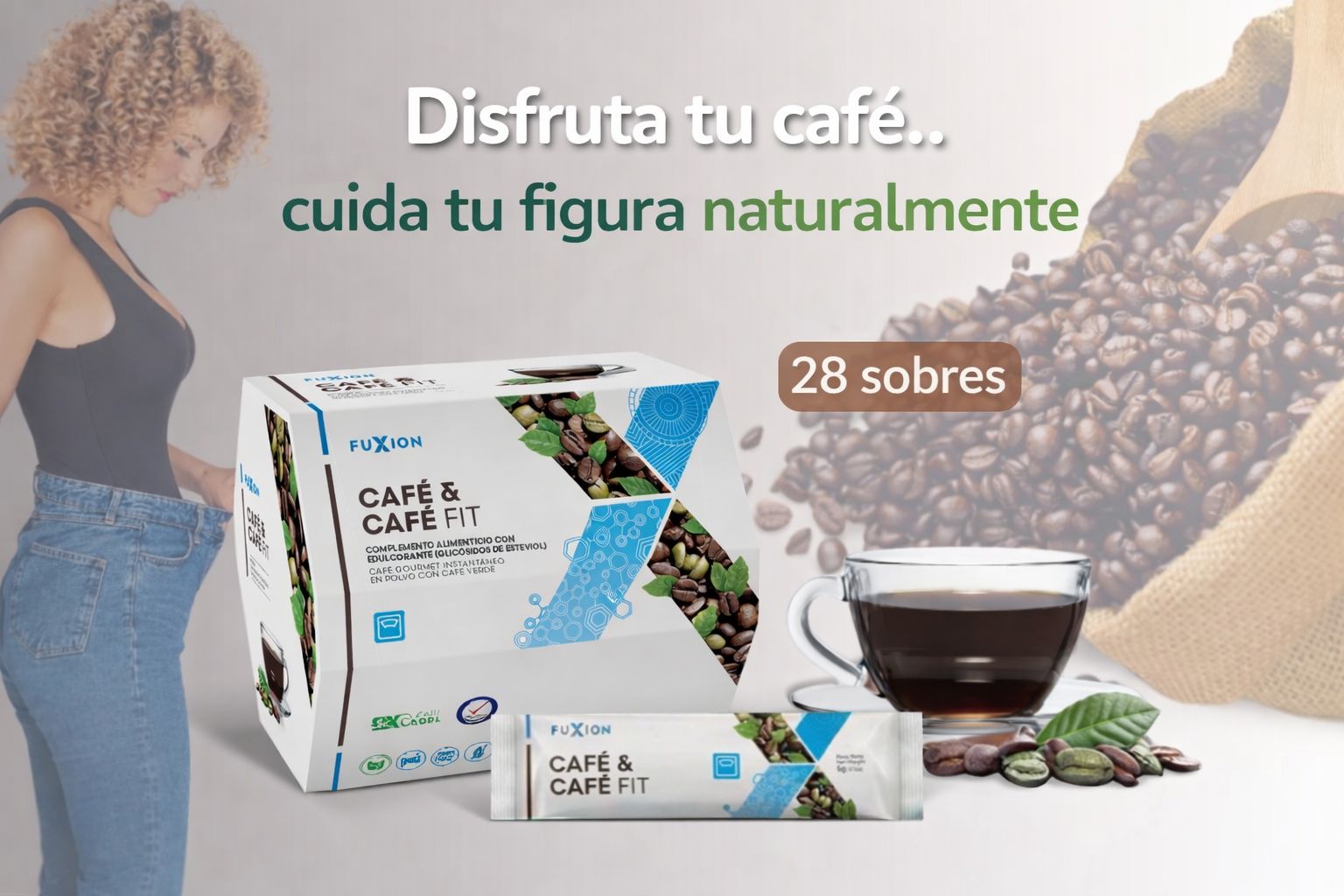 CAFÉ & CAFÉ FIT DE FUXION (Equilibra tu glucosa, Controla tu apetito y Cuida tu peso)